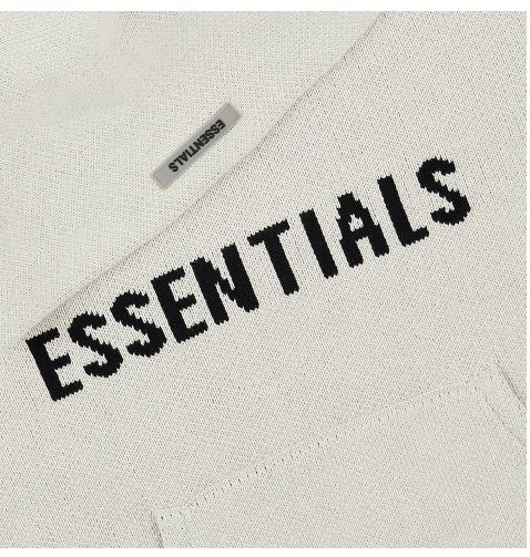 ESSENTIALS OATMEAL KNIT HOODIE