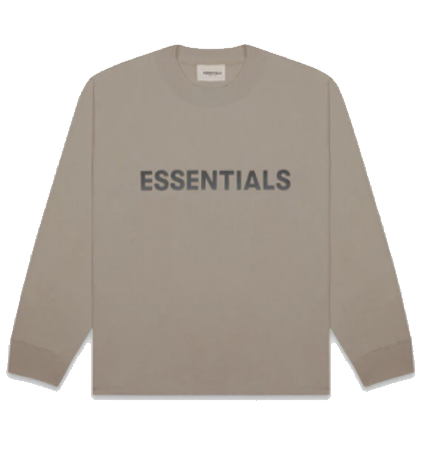 ESSENTIALS TAUPE L/S T SHIRT